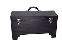 The Keg-a-Que Charcoal Toolbox Grill closes for maximum portability